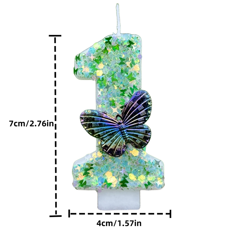 1Pc Verde Paillettes Numero 0- - Paraffin Wax recensione e prezzo